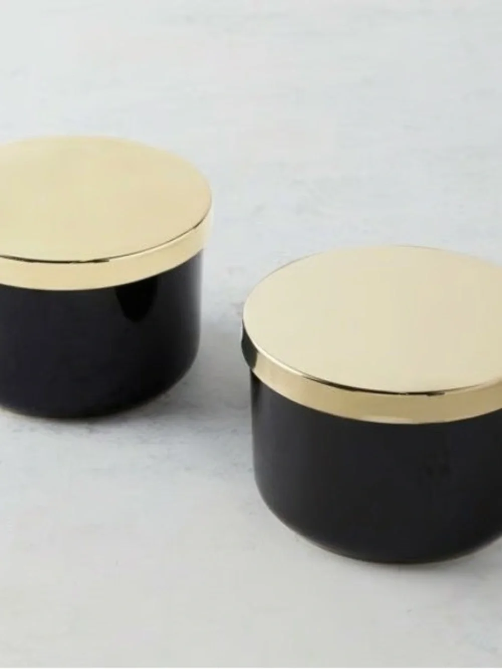 Z GALLERIE Multi Use Storage Duo 2 Piece Set - black/gold - NWT